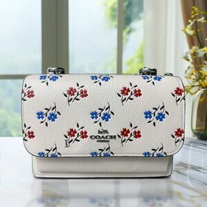 COACH CT831 Mini Klare Crossbody Bag With Floral Print Leather Chalk Multi